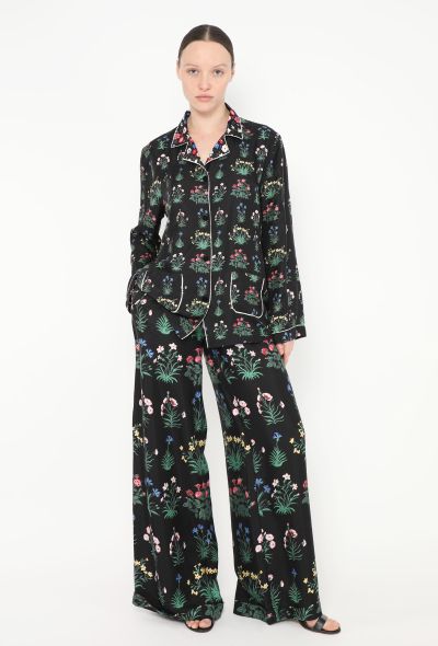 Valentino Floral Silk Pajama Ensemble - 1 Valentino Floral Silk Pajama Ensemble - 1