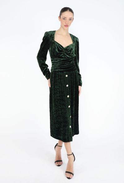Dior Haute Couture Fall 1984 Velvet Empire Dress - 1