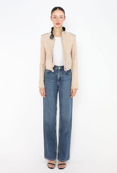 Chanel Suede Cropped Épaulette Jacket - 2