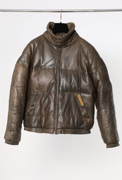 Men's Vintage '90s Double Goose Leather Puffer Jacket - 2 Men's Vintage '90s Double Goose Leather Puffer Jacket - 2