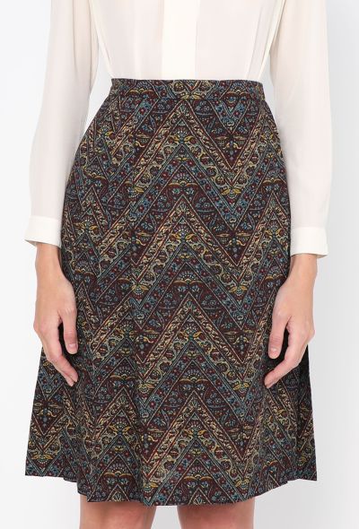 Saint Laurent '70s Printed Wrap Skirt - 2 Saint Laurent '70s Printed Wrap Skirt - 2