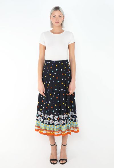 Gucci 2016 Star Printed Pleated Skirt - 1