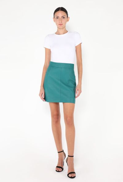 Hermès 2024 Leather Quilted Miniskirt - 1