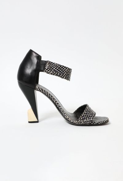                             S/S 2012 Embossed Python Sandals - 1