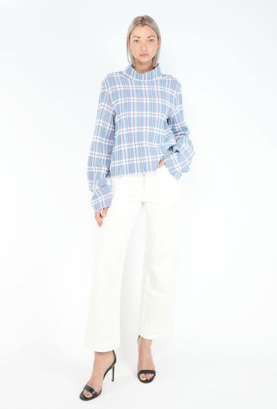 Céline F/W 2013 Tartan Turtleneck Top - 1