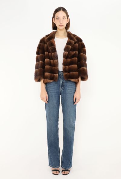 Fendi '90s Mink Fur Cropped Jacket - 2