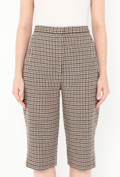 Khaite 2019 Ruby Flared Checkered Shorts - 2 Khaite 2019 Ruby Flared Checkered Shorts - 2