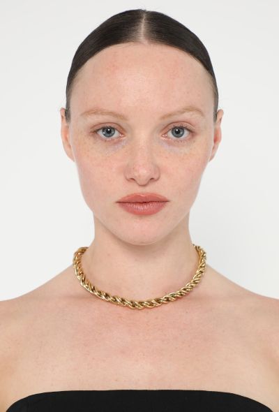 Vintage Fine Jewelry O.J Perrin 18k Yellow Gold Chainlink Necklace - 2 Vintage Fine Jewelry O.J Perrin 18k Yellow Gold Chainlink Necklace - 2