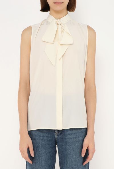 Céline Classic Silk Lavallière Blouse - 1