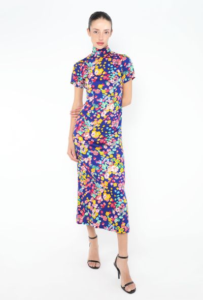 '70s Screen-Printed Floral Dress - 2 '70s Screen-Printed Floral Dress - 2