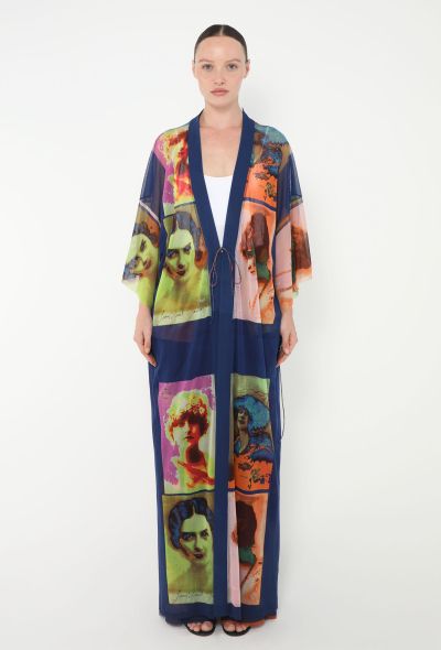 Jean Paul Gaultier RARE 2002 Portrait Mesh Kaftan Ensemble - 1 Jean Paul Gaultier RARE 2002 Portrait Mesh Kaftan Ensemble - 1