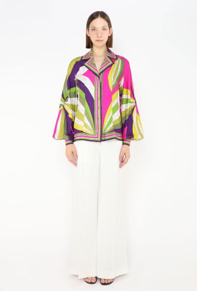 Emilio Pucci 1960s Printed Silk Blouse - 2 Emilio Pucci 1960s Printed Silk Blouse - 2
