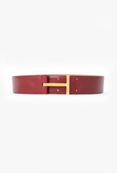 Tom Ford T-Buckle Leather Belt - 1 Tom Ford T-Buckle Leather Belt - 1