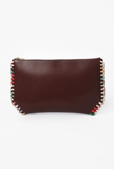 Céline Silk Scarf Trim Clutch - 1