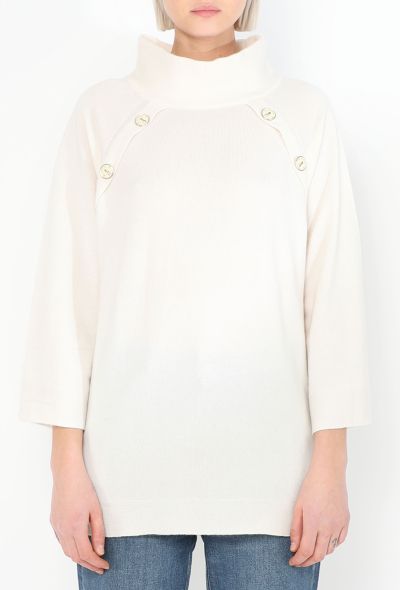 Chanel Cashmere Turtleneck Sweater Off-white - 1 Chanel Cashmere Turtleneck Sweater Off-white - 1