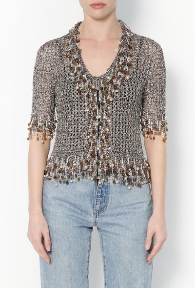                             RARE '70s Iridescent Embellished Top - 1