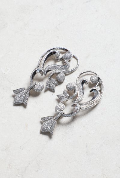 Mellerio Platinum & Diamond Floral Earcuffs - 2 Mellerio Platinum & Diamond Floral Earcuffs - 2