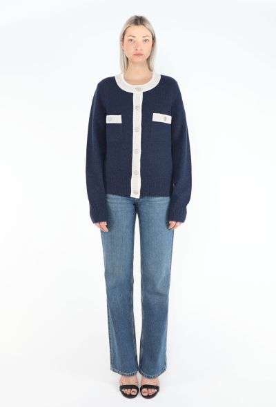 Chanel 2013 Bi-Color Cashmere Knit Cardigan - 2