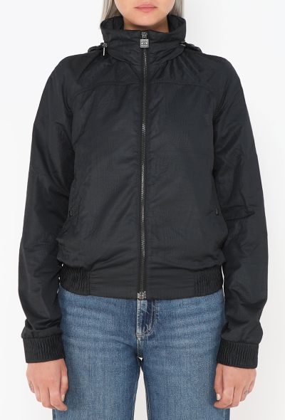 Chanel Embossed Nylon Bomber Jacket - 1 Chanel Embossed Nylon Bomber Jacket - 1