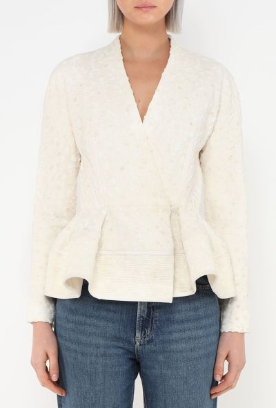 Balenciaga Resort 2016 Textured Peplum Top - 1