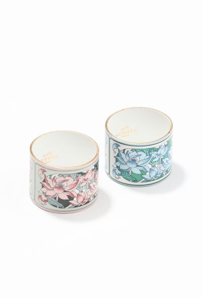                                         Lotus Flower Porcelain Napkin Ring Set-2