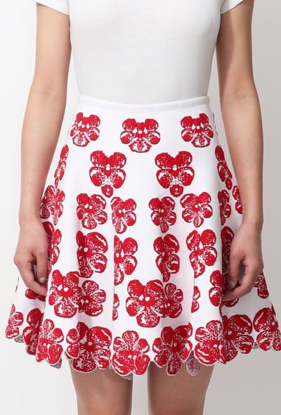                                         Floral Textured Skirt-2