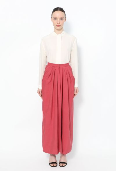                             Vintage Pleated Silk Skirt - 1