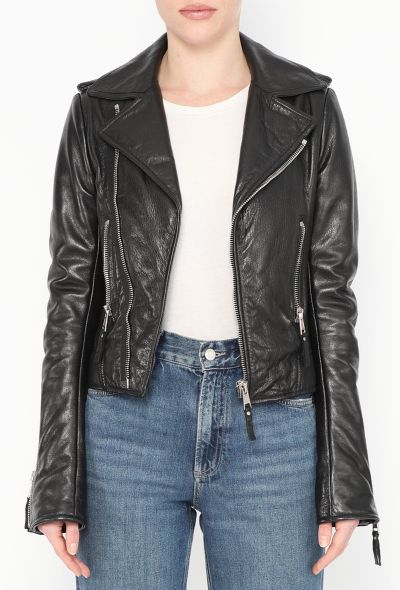 Balenciaga Lambskin Leather Biker Jacket - 1 Balenciaga Lambskin Leather Biker Jacket - 1