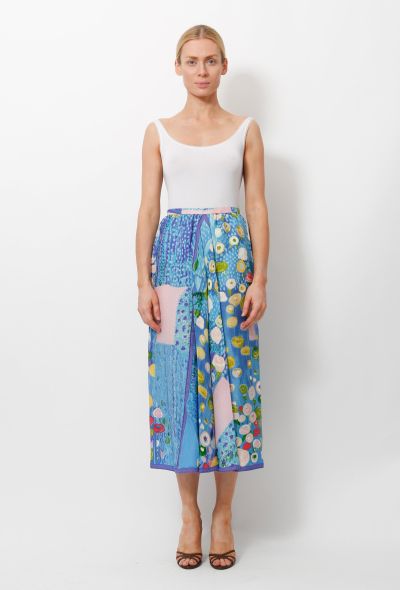                                         Water lily Print Skirt-1