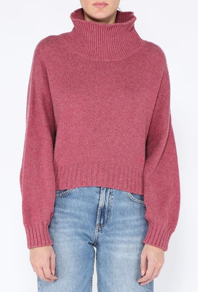 Céline Cropped Cashmere Turtleneck Sweater - 2