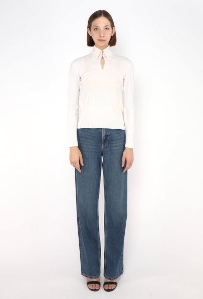 Chanel Cashmere Ribbed Knit Top - 2 Chanel Cashmere Ribbed Knit Top - 2