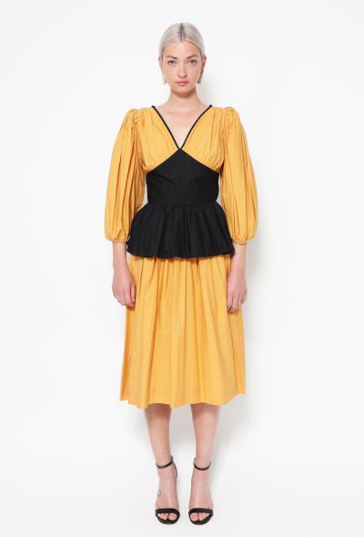 Saint Laurent S/S 1983 Peplum Cotton Dress - 1