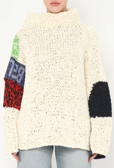 Céline 2016 'Belong' Patchwork Knit Sweater - 1 Céline 2016 'Belong' Patchwork Knit Sweater - 1