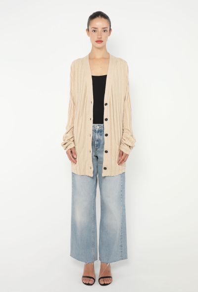 Céline 2010 Two-Tone Ribbed Cardigan - 2