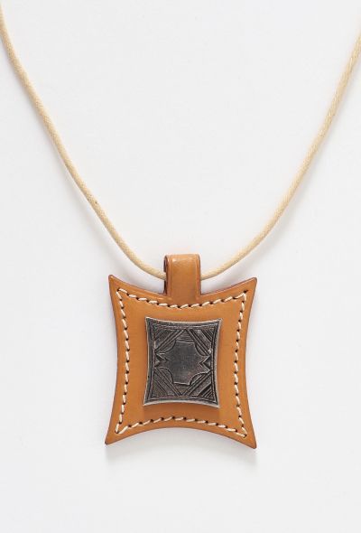 Hermès 2001 Sterling Touareg Leather Necklace - 2 Hermès 2001 Sterling Touareg Leather Necklace - 2