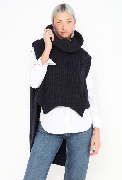 Céline F/W 2010 Ribbed Turtleneck Vest - 1 Céline F/W 2010 Ribbed Turtleneck Vest - 1