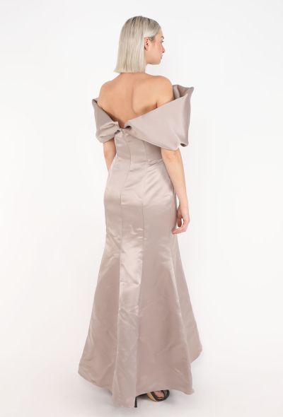 Giorgio Armani Off Shoulder Silk Gown - 2