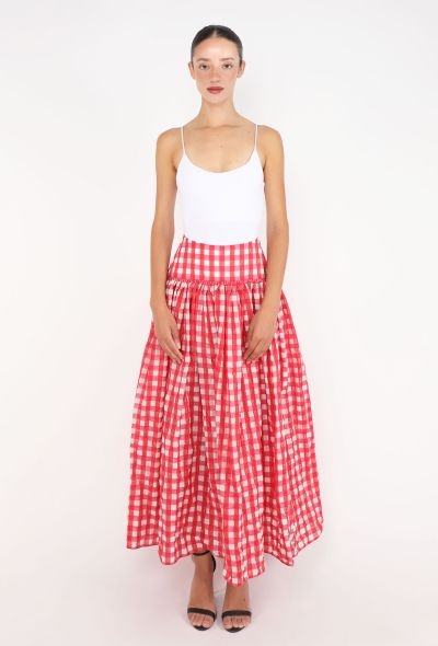 Alaïa Gingham Flared Maxi Skirt, 2023 - 2