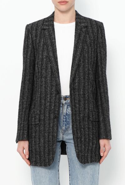 Saint Laurent F/W 2015 Striped Wool Blazer - 1