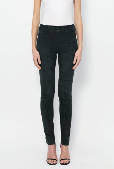 The Row Suede Leather Leggings - 2