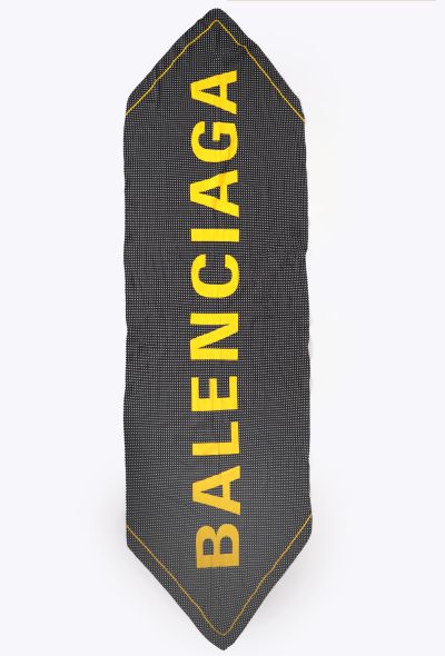 Balenciaga Graphic Logo Polka Dot Scarf - 1