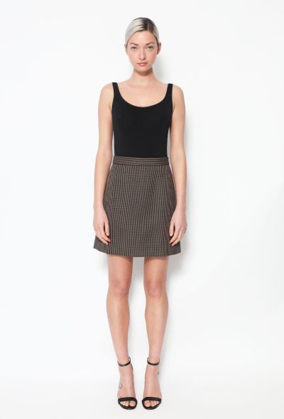                                         Checkered Twill Skirt-1