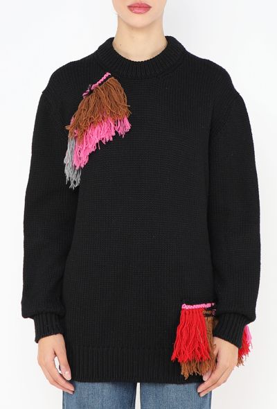 Prada 2017 Fringe Appliqué Sweater - 1 Prada 2017 Fringe Appliqué Sweater - 1