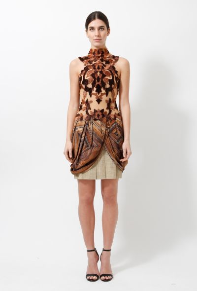                                         S/S 2011 Embroidered Draped Dress-1