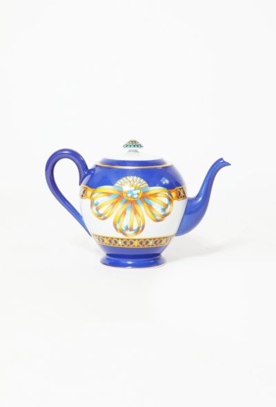                             Vintage 'Cocarde de Soie' Porcelain Teapot - 1
