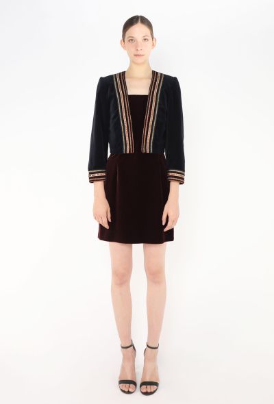 Louis Féraud Embellished Velvet Ensemble - 2 Louis Féraud Embellished Velvet Ensemble - 2