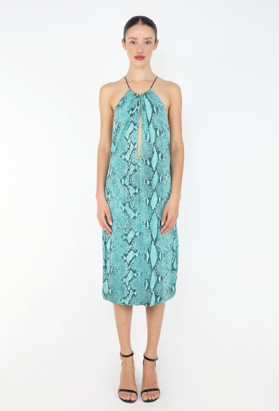 Gucci S/S 2000 Python Print Halter Dress - 1