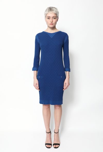                             Quilted Knit Dress - 1