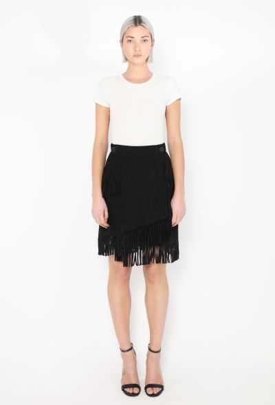 Saint Laurent 1992 Suede Fringe Skirt - 2 Saint Laurent 1992 Suede Fringe Skirt - 2