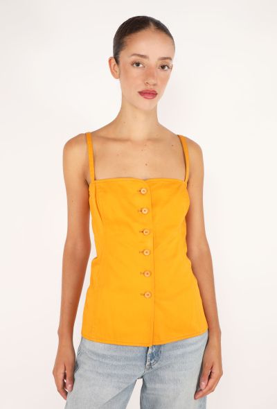 Saint Laurent Buttoned Cotton Top, 1970s - 1